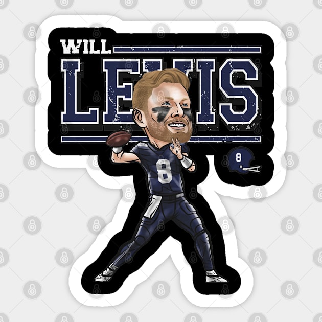 Will Levis Tennessee Cartoon Sticker by danlintonpro